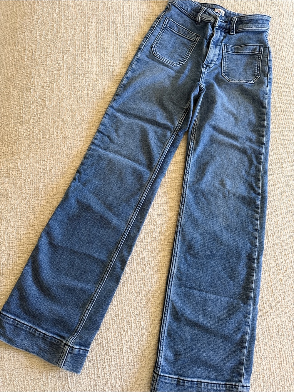 Women’s Faherty Blue Wide-Leg Jeans